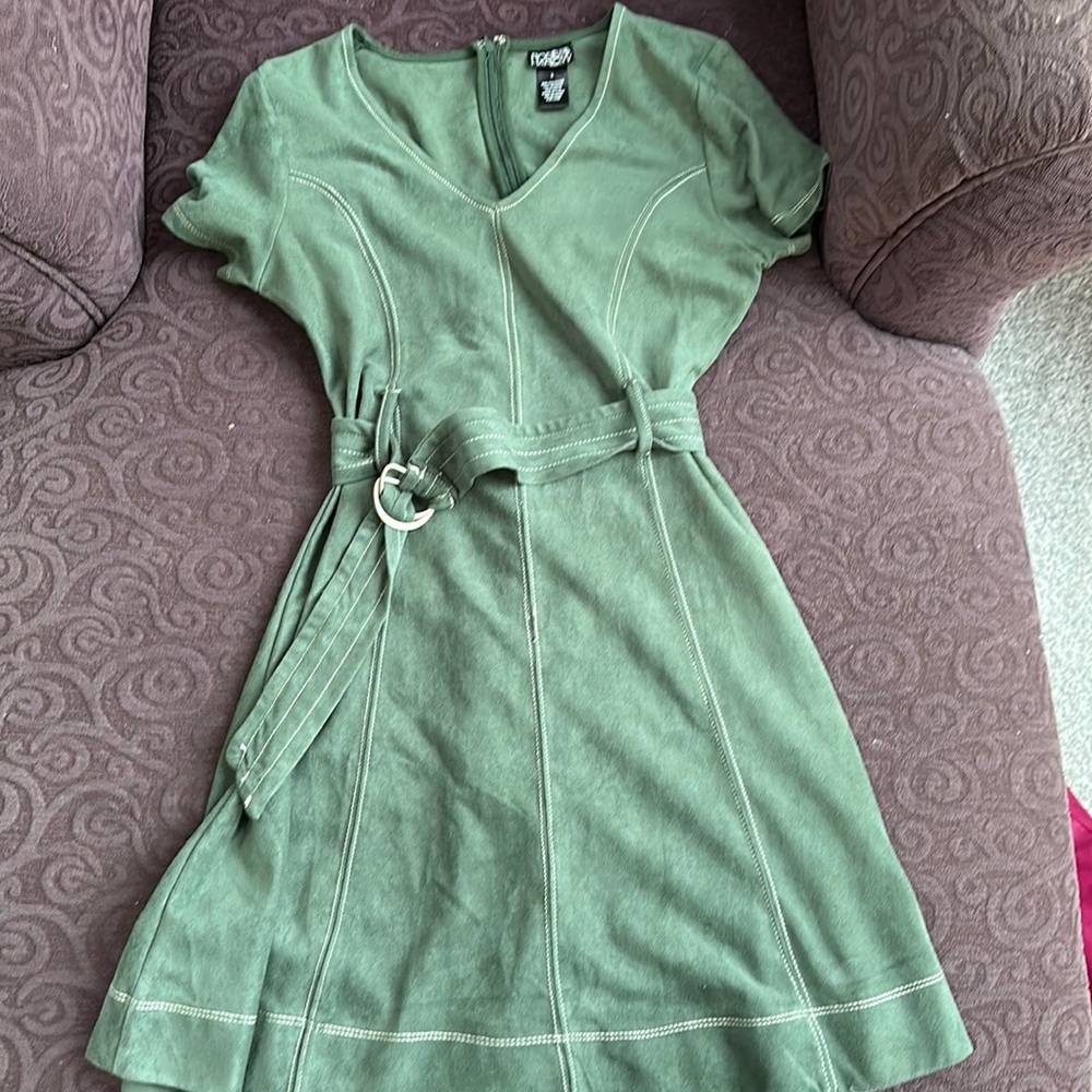 Women’s Rosie Harlow corduroy green belted dress